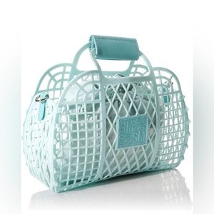 Steve Madden Screen Mesh Basket Bag, Mint